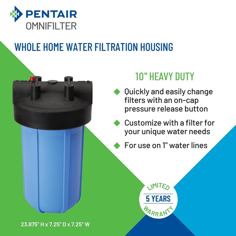 Pentair OMNIFilter Whole Home 10" Heavy-Duty Big Blue Water Filtration