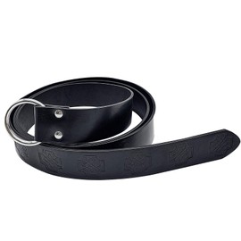 TASBERN Medieval Viking Belt for Men Embossed PU Leather O Ring Belt Renaissance Knight