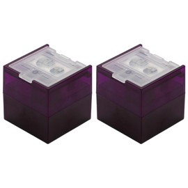 KUM AZ3810116-L - Pencil Sharpener with Container Cube M2, 2 Sharpeners Purple, Double Container Sharpener