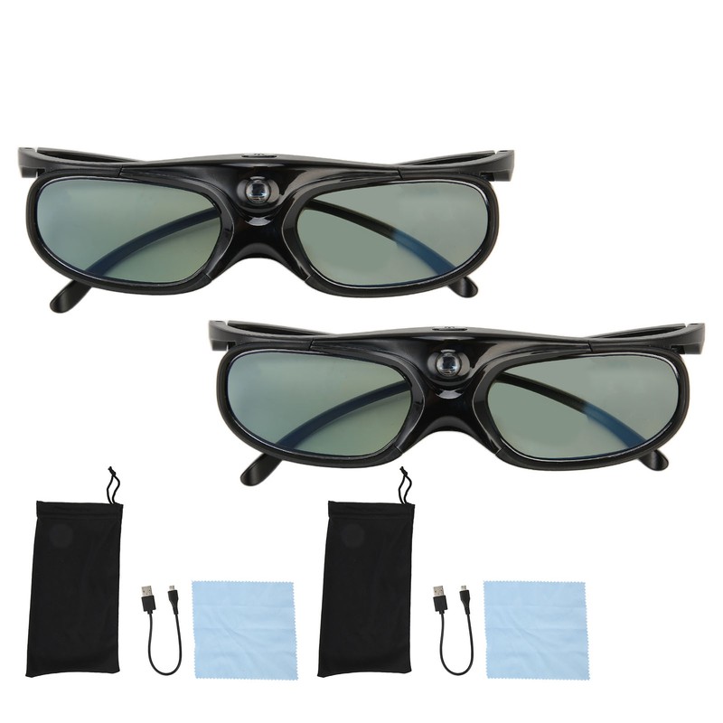 DLP Link 3D Glasses Rechargeable 144Hz Refresh Left Right Eye
