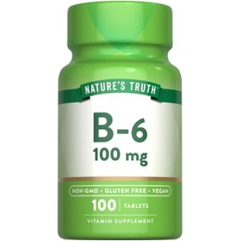 Nature's Truth B6 Vitamin | 100mg | 100 Tablets | Vegan, Non-GMO & Gluten Free Supplement