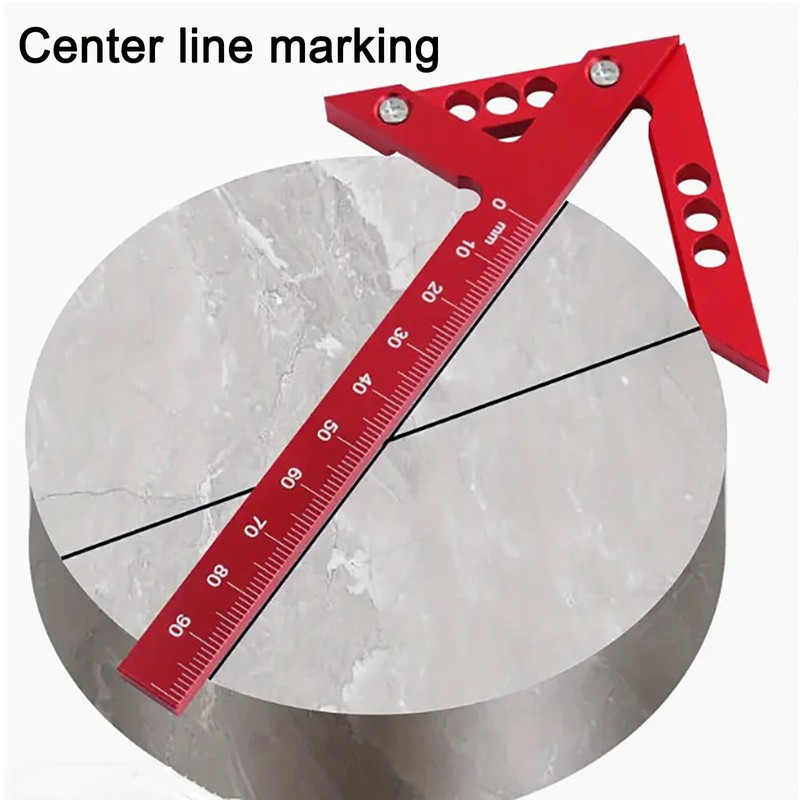 Limeow 1 Piece Centre Finder Centring Square Carpenter's Square Protractor