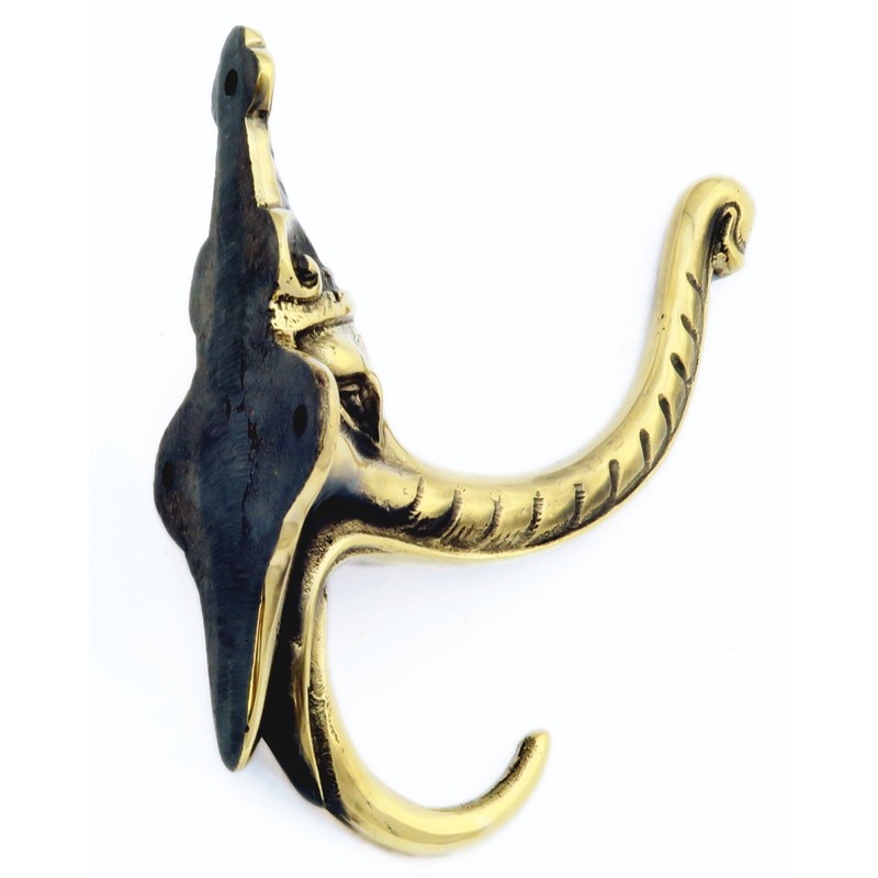 Castelion® Solid Brass Elephant Hat and Coat Hook
