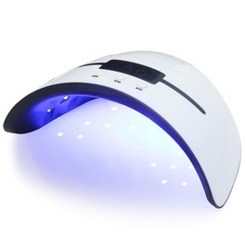LKE UV LED Nail Lamp, Professional Gel Polish Curing Light, White, 12 High Power LEDs, 3 Timer Settings, USB Powered