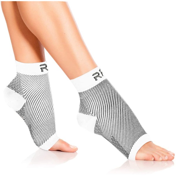 Plantar Fasciitis Foot Compression Sleeves for Injury Rehab & Joint Pain. Best Ankle Brace - Instant Relief & Support for Achilles Tendonitis, Fallen Arch, Heel Spurs, Swelling & Fatigue