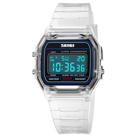 Women's Quartz Watches Ultra-Thin Gorgeous Simple Petite Wrist Watches Small Dial Mesh Steel Bracelet (Transparent)