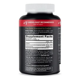 Suplemento de cápsulas ultra blandas Qunol CoQ10 de 100 mg, 120 unidades