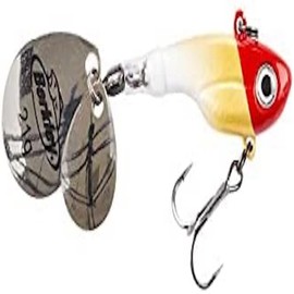 Berkley Pulse Spintail, Jig Lure with Spinner Blade & Berkley Fusion Treble Hook - Long Casting Hard Bait for Perch, Trout, Pike, Unisex, Red Head, 14g | 70mm