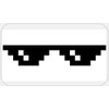 Pixel Sunglasses - 25 Stickers Pack 2.25 x 1.25 inches