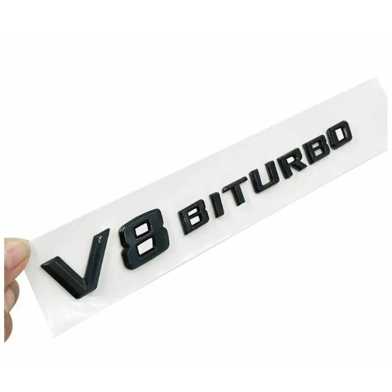 V8 Biturbo Lettering 3D Emblem Logo G63 S63 SL63 CL63