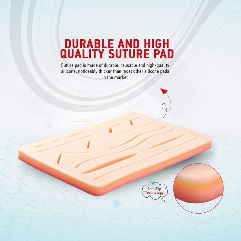 Suture Practice Pad 3 Layer 14 Wound 5x7" with Silicon