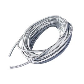 3/8" x 25' White Shock Bungee Rubber Rope Cord - Woven Jacketed