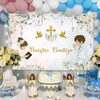 MEHOFOND Floral Nuestro Bautizo Baptism Backdrop for Boy and Girl