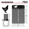 RUN-CHICKEN Door (Gray) Automatic Chicken Coop Door, Programmable with App,