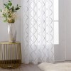 YJ YANJUN White and Silver Sheer Curtains 84 inches Long
