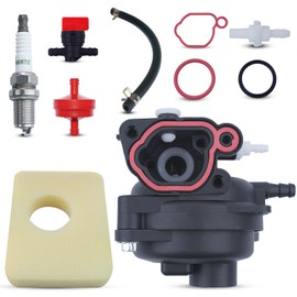 Haishine 799583 Carburettor for 799583 591160 593261 591110 Lawn Mower Engines, Parts and Accessories with Spark Plug, Oil Hose, Cotton Air Filter, Oil Filter