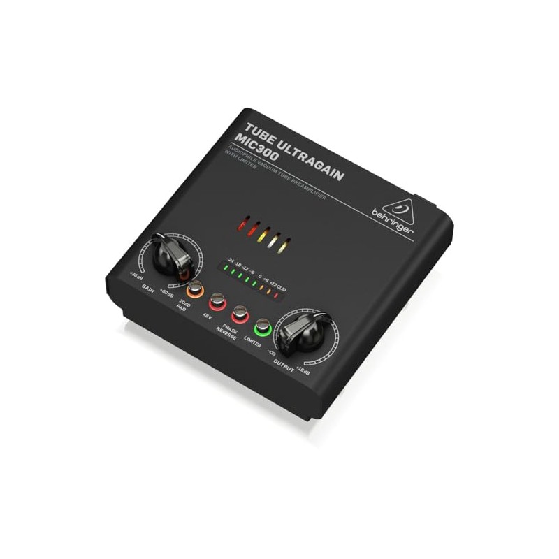 Behringer Tube ULTRAGAIN MIC300 Audiophile Vacuum Tube Preamplifier with Limiter