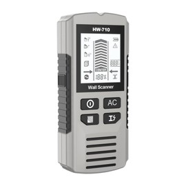 MagiDeal 5 in 1 Stud Finder Wall Scanner with Audio Alarm Versatile Auto Calibration Portable 15x6.7x3cm for Homeowner LCD Screen, Silvery