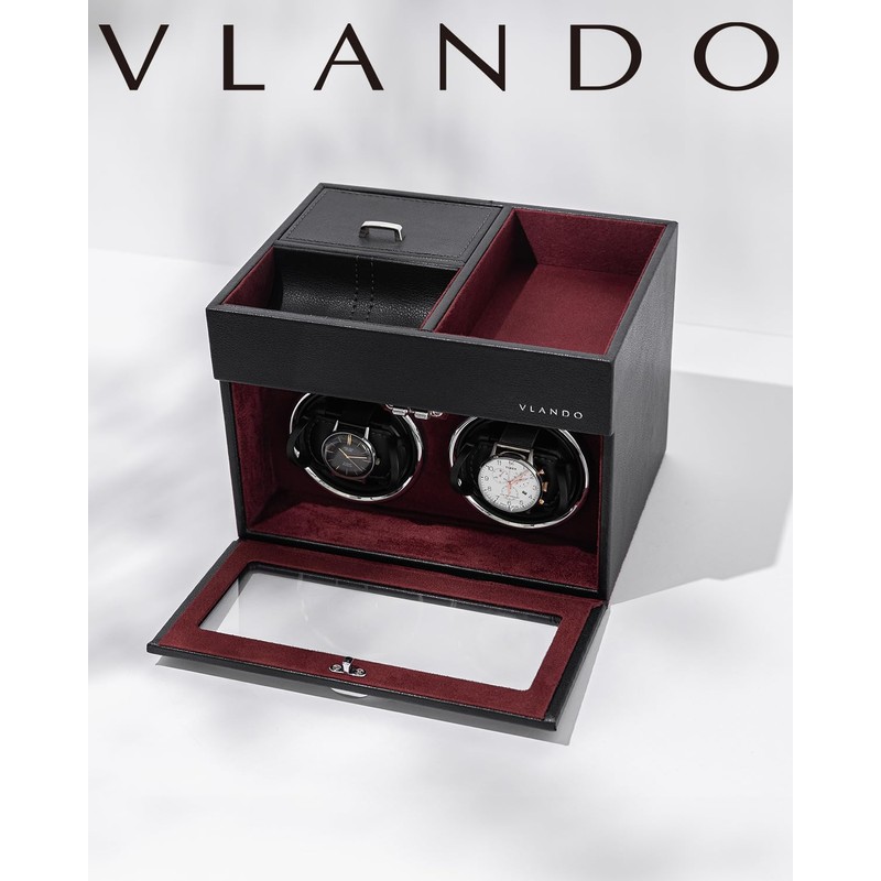 Vlando Automatic Double Watch Winder - Watch Winder Box with