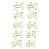 100PCS Cute Paper Clip Figure Shaped Electroplating Process Prevent Slip