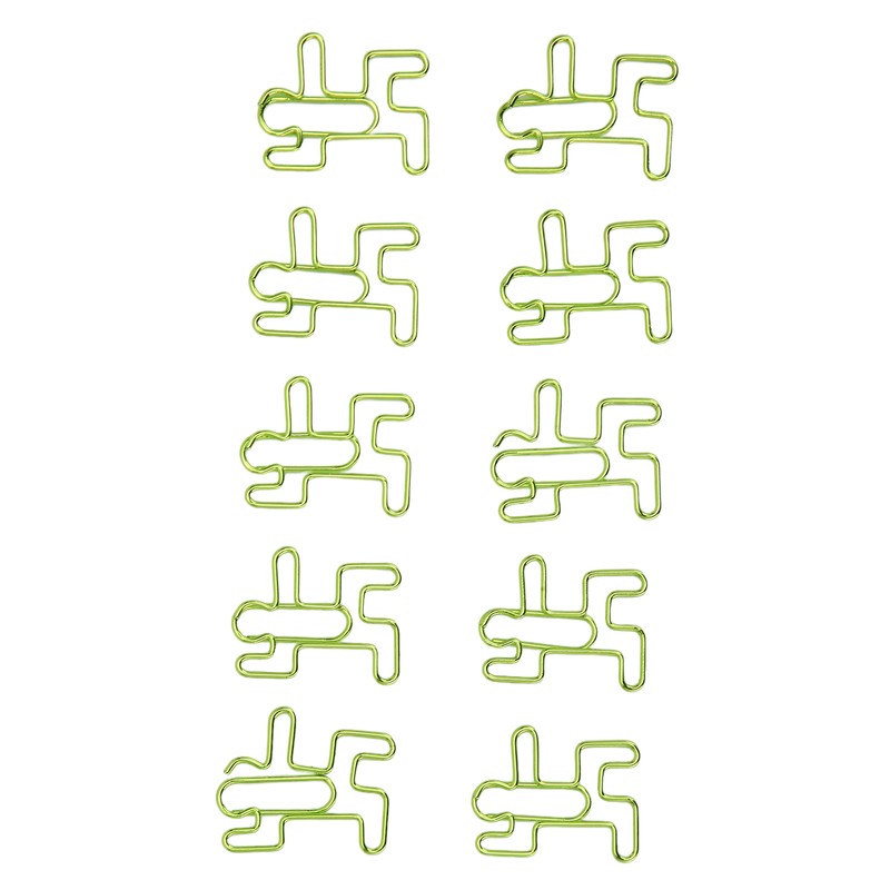100PCS Cute Paper Clip Figure Shaped Electroplating Process Prevent Slip