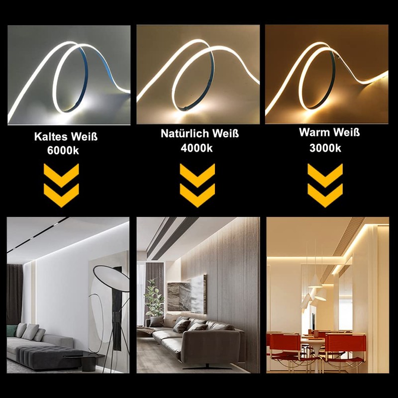 Yamlten DC 12 V 5 mm COB LED Strip 1
