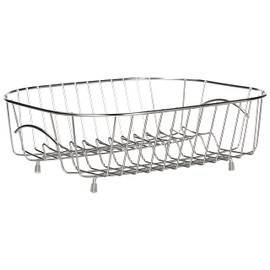 Delfinware 3951SS Stainless SteelPlate Sink Basket, Steel, Silver