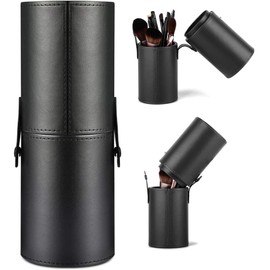 PUBAMALL Soporte para cepillos de maquillaje, organizador de viaje para cepillos y accesorios de maquillaje (Negro, L)