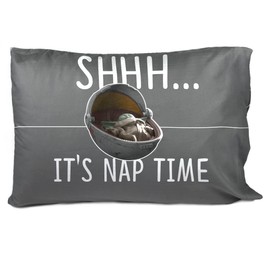 Jay Franco Jay Franco Star Wars The Mandalorian Coffee 2 Pack Pillowcase - Double-Sided Kids Super Soft Bedding Features Baby Yoda