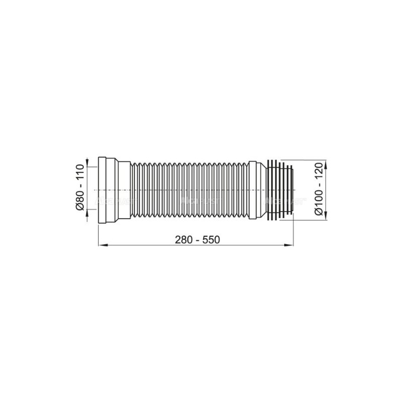 Alca WC Flexi Pan Connector for Toilet - Universal -
