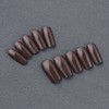 Brown Press On Nails Medium Long Square, Xcreando Medium Coffin