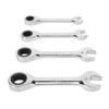 4pcs Short Ratcheting Wrench Set 72 Tooth 8mm 9mm 11mm