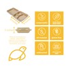 100% Compostable Disposable Food Containers with Lids [8”X8” 3-Comp 200