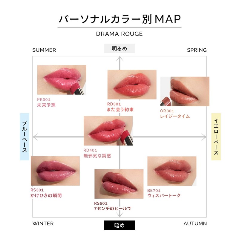マキアージュドラマティックエッセンスルージュ RD401 無邪気な誘惑 口紅 ・ リップグロス ほのかなフルーティフローラルの香り RD401 無邪気な誘惑 本体