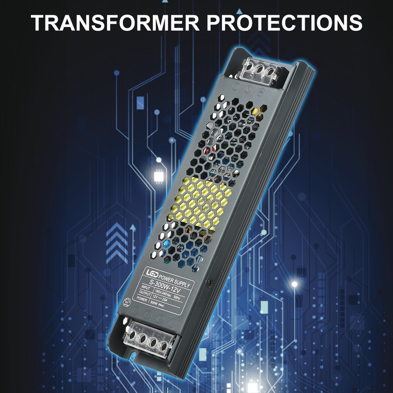 Neoglint Ultra Thin Power Supply Adapter Transformer for LED Strip