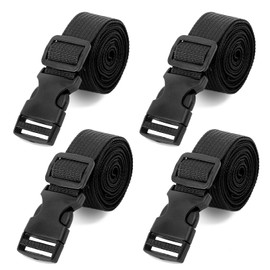 4 Pack Tie down Straps with Buckles, 2m X 25mm Adjustable Lashing Cargo Straps Heavy Duty with Quick Release Buckle for Vans Bicycles Motorcycle Trucks Luggage Car Roof Rack Fixing and Moving Black