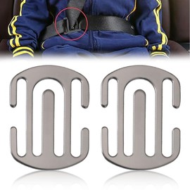 GHPKOTW Pack of 2 Metal Seat Belt Adjusters, Universal Car Seat Belt Clip, Alloy Seat Belt Neck Protection Belt Holder, Car Accessories for Neck and Shoulders Relaxing