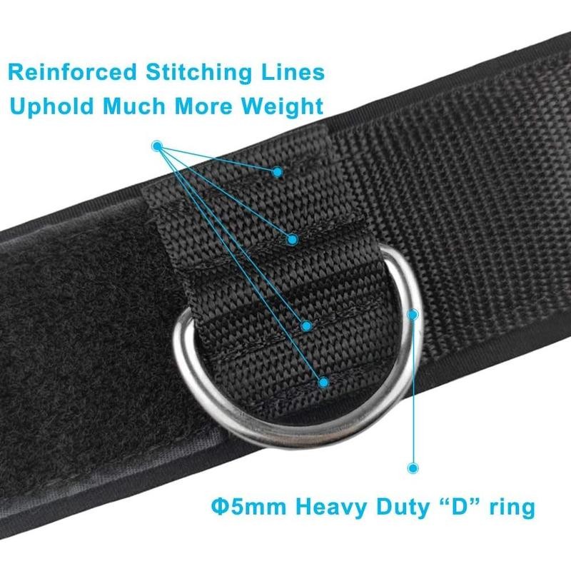 Padded Ankle Cable Straps for Cable Machine - Glute Leg