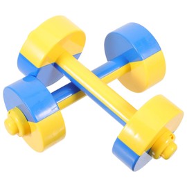 ifundom Kids Exercise Weight Set, Fun and Colorful Dumbbell for Kids, Plastic Dumbbell Toy Gymnastic Equipment Props (Blue+Yellow)