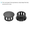 MECCANIXITY 64PCS 15mm(9/16") Black Plastic Hole Plugs, Flush Type Panel