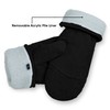 AMERICAN FUR Deerskin Suede Mittens - Black Insulated (Medium)