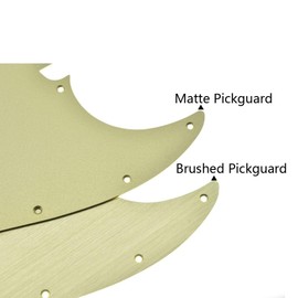 Dopro 13 Hole Matte Aluminum Precision P Bass Pickguard Metal Anodized P Bass Pick Guard Scratch Plate for USA/Mexico Precision P Bass Matte Gold