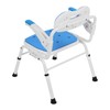 Folding Shower Chair with Armrests and Back, 275lbs Capacity Heavy