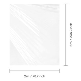 XCDMJ Polyethylene Film Transparent Greenhouse Film, Extra Thick Tear-Resistant Garden Film Made of Polyethylene, Greenhouse Film for Covering Vegetable Beds, Tunnel Film, Tomato House Film (2 x 6 m)