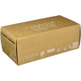 Strix Design Counter Cloth SA-165 Disposable Cleaning Cloths, Box, Antibacterial, Beige, 50 Cloths, Approx. 12.2 x 23.6 Inches (31 x 60 cm), Non-Woven Fabric, Table Duster, Commercial, Large Quantity