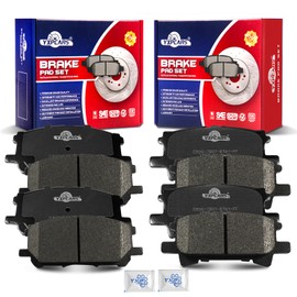 YXPCARS Front and Rear Ceramic Disc Brake Pads Set Replacement for Lex-us Rx330 2004-2006 Rx350 2007-2009 Rx400H 2006-2008, for Toyo-ta Highlander 2006-2007 Hybrid/Hybrid Limited