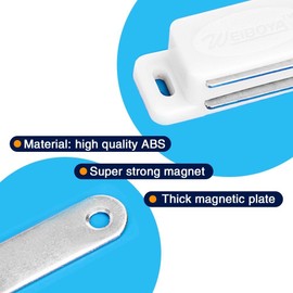 Coardor Cupboard Magnetic Door Catch for Cabinet 12 in 1 Kit Screws 60pcs Heavy Duty Magnet Catches Kitchen Latch Small Home Furniture Wardrobe 6kg Pull Strong White