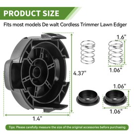 CLSR2U DWO1DT995 Weed Trimmer Head Cap Cover with Spring and Base, Fits for De Walt Weed Trimmer Head Cap Compatible with De Walt String Trimmer Spool DCST920 DCST925 DCST970 DCST990