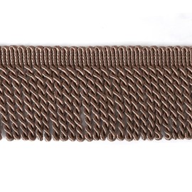 BEL AVENIR Bullion Fringe Trim Curtain Fringes 10 Yard x 2.5 Inches Sewing Fabric Trims DIY Decoration for Curtain Cushions Lampshades Clothes (Dark Coffee, 5 Yard)