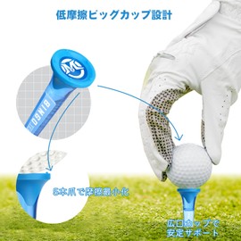 MAZEL Clear Plastic Golf Tees for Extra Distance and Heavy Duty with 5 Prong Design, Stability, Anti-Break, Long Tee/Short Tee, Screwdrivers, 8 Pieces, 2.0, 2.4, 2.8, 3.3 inches (50 mm), 2.4 inches